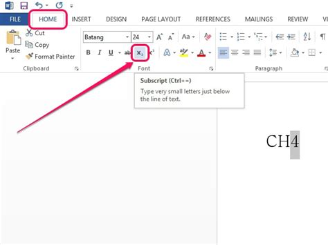 How To Insert A Subscript In Microsoft Word