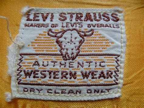 Levus Strauss Western Wear Vintage Woven Label Woven Labels Levi