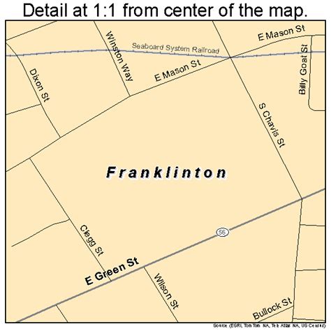 Franklinton North Carolina Street Map 3724720