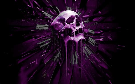 Abstract Skull Purple