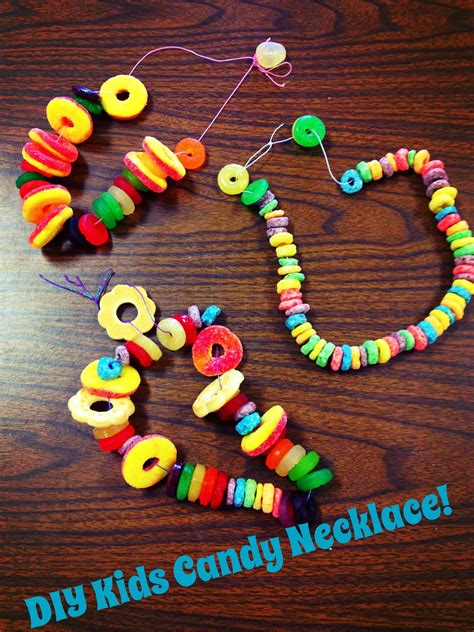 Diy Kids Candy Necklace Edible Craft Fruit Loops Apple Jacks Gummy