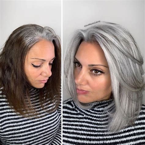 Instead Of Covering Grey Roots This Hairdresser Makes Clients Embrace It With His Powerful