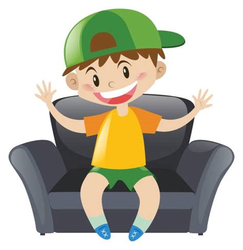 Royalty Free Clip Art Of A Boy Sitting In Chair Clip Art Vector Images