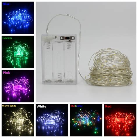 2 5 10m Led Copper Wire String Lights Romantic Wedding Fairy Light Decoration Aa Battery