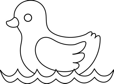 Cartoon Duck Clipart Black And White Mariiana Blog
