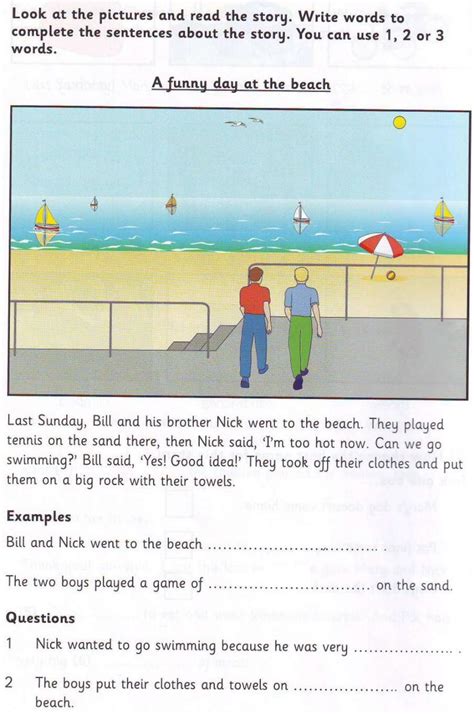 Unit At The Beach Interactive Worksheet Reading Comprehension My Xxx