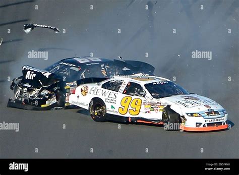 Mark Thompson (66) and Buster Graham (99) collide on the front stretch