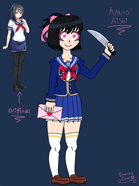 Ayano Aishi Yandere Chan Redesign By Emerald1525 On Deviantart
