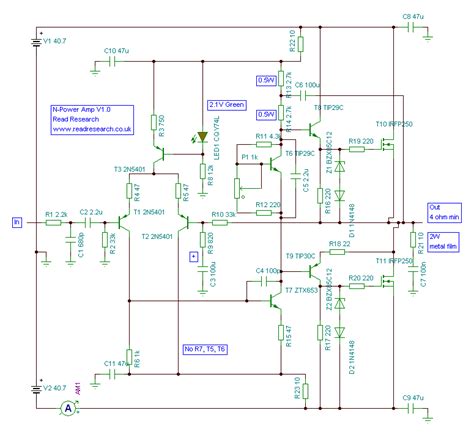 Click here for all circuit diagrams. Read Research - Projects - N-Power Amplifier