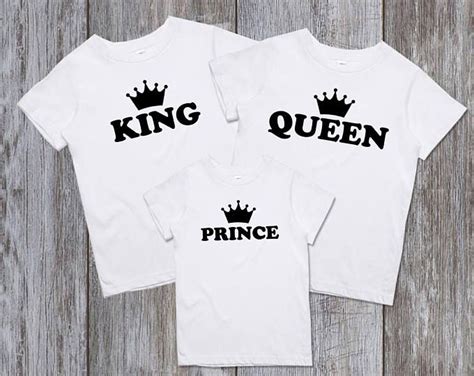 King And Queen Shirts King Queen Prince Shirts Father Mother Daughter