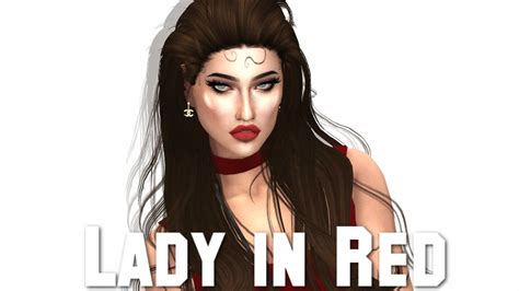 The Sims 4 Create A Sim Lady In Red Collab W Kycoolz Full Cc List
