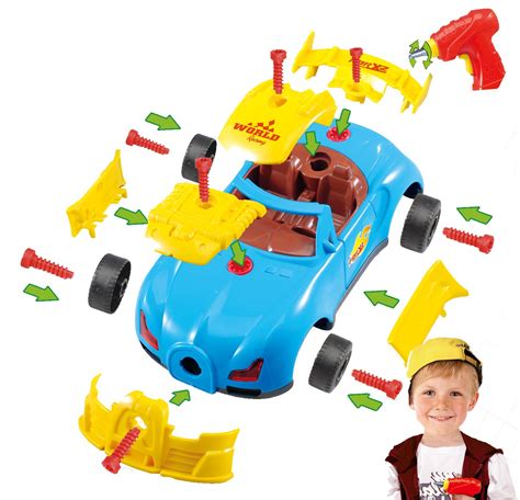 Take Apart Toy Race Car Build Your Own Racing Vehicle Kit With 30