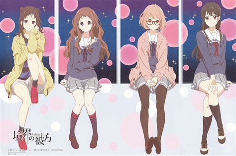 Hd Wallpaper Kyoukai No Kanata Anime Girls Kuriyama Mirai Glasses