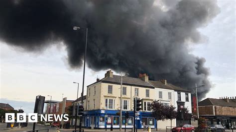 Plumes Of Smoke From Middlesbrough Scrapyard Fire Bbc News