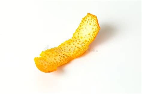Single Orange Peel The Inner Side Of The Orange Peel A Ragged Uneven