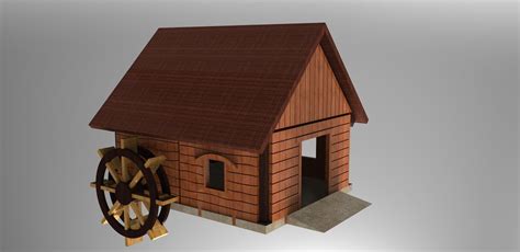 3d Water Mill Cgtrader