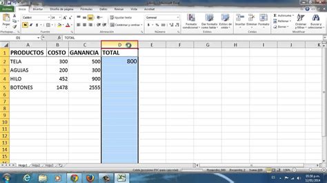 Cómo Aplicar Fórmulas A Columnas En Excel 2010 Youtube