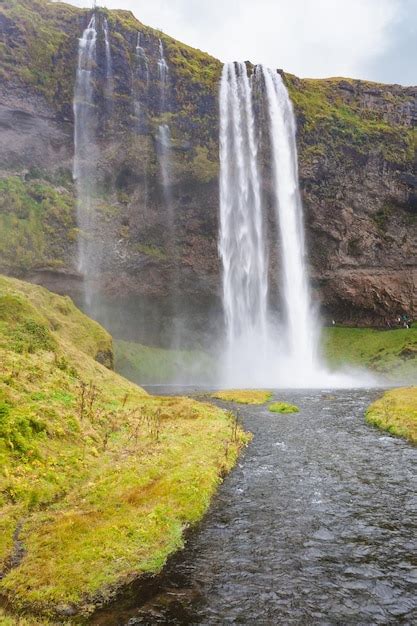 Premium Photo River And Seljalandsfoss Waterfall In Iceland