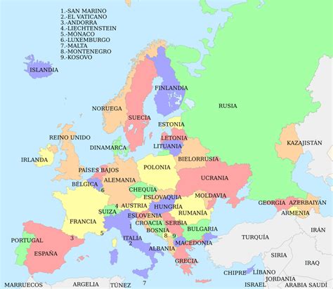 Europa Mapa Pol Tico En Mapa De Europa Mapa Paises Europa Y Hot