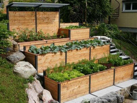 Raised Bed Sloped Backyard Landscaping Sloped Garden Sloped Backyard