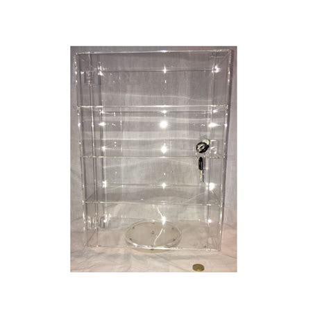 1 High Gloss Clear Acrylic Display Case With Front Door And Security Lock