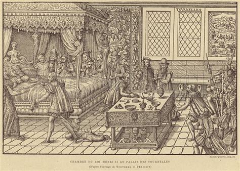 Bedchamber Of King Henry Ii Of France Palais Des Tournelles Stock