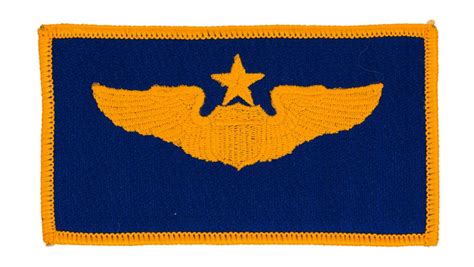 Air Force Senior Pilot Wing Patch Gold On Blue Flying Tigers Surplus