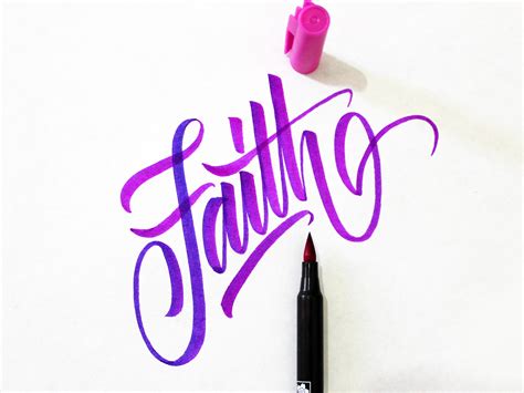 Calligraphy Faith By Ana Hernández On Dribbble