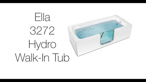 Ella S Bubbles 32x72 Acrylic Lay Down Walk In Bathtub With Hydro Massage Jets Elegant Bathing