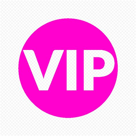 Transparent Vip Pink Circle Icon Citypng