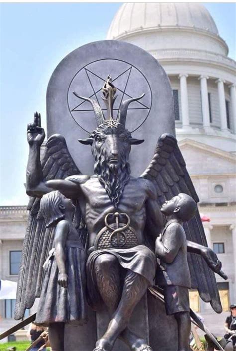 A Satanic Monument Was Briefly But Gloriously Unveiled Outside The Ar