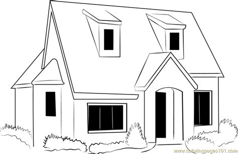 english country cottage coloring page  cottage coloring pages coloringpagescom