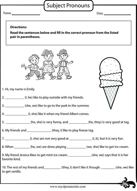 Pronoun Worksheets Kindergarten Worksheet24