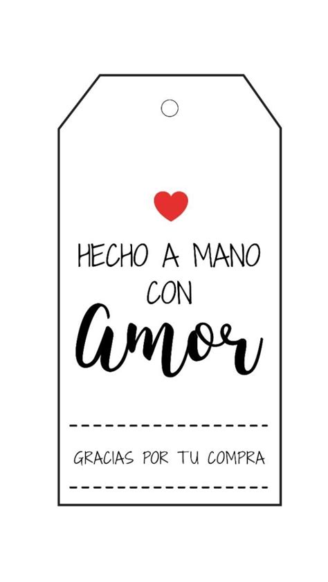 Etiqueta Hecho A Mano Con Amor Gracias Por Tu Compra Cuaderno Hecho A Mano Tarjetas De