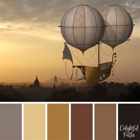 Steampunk Inspired Color Palettes Delightful Paths Steampunk Color