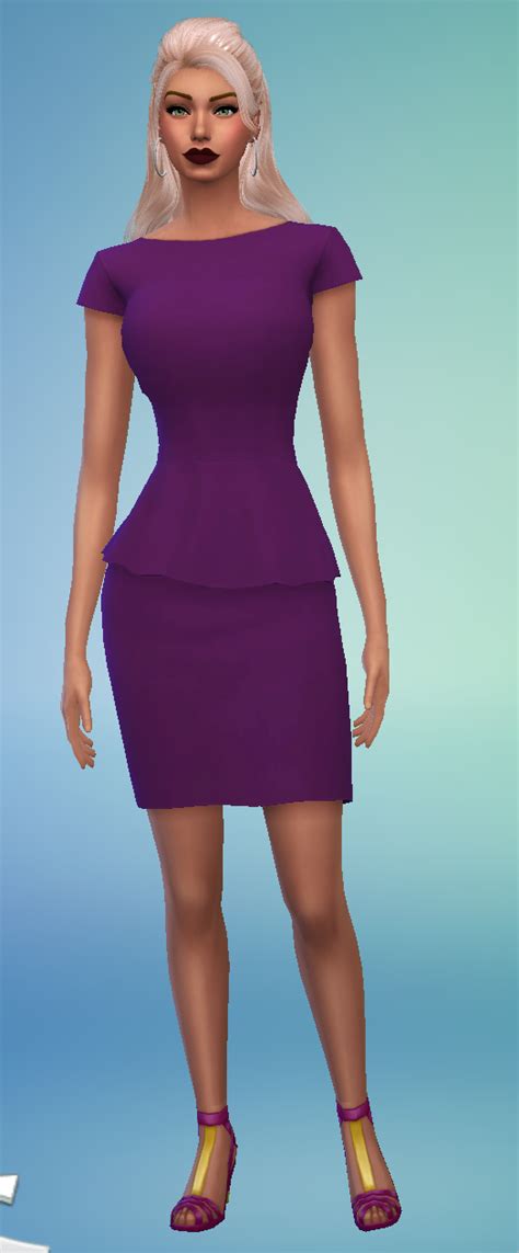 Peplin Dress Recolour Maxis Match The Sims 4 Catalog
