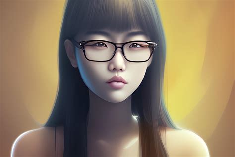Asian Girl With Glasses Wallpapers Ai