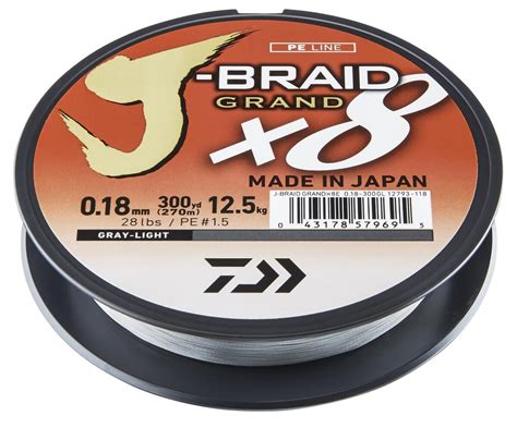 Daiwa Schnur J Braid x8 Hellgrau Länge 135m 13 99