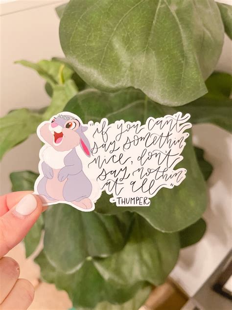 Thumper Bunny Sticker If You Cant Say Something Nice Etsy
