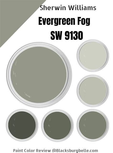 Sherwin Williams Evergreen Fog Palette Coordinating And Inspirations