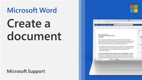 Create A New Word Document Microsoft Youtube