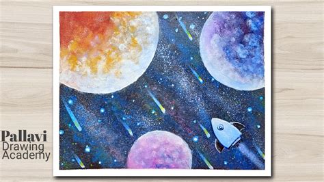 How To Draw Easy And Beautiful Space Painting For Beginners Pallavi