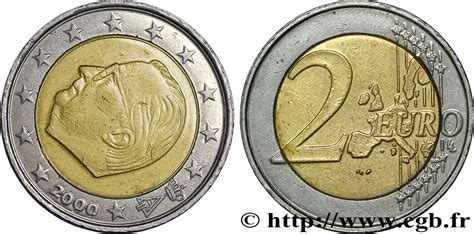 Belgique 2 Euro Albert Ii Désaxée 2000 Bruxelles Feu267651 Euros