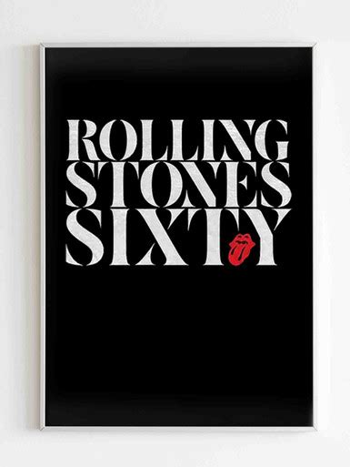 The Rolling Stones Sixty Years Chic Design Poster