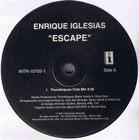 Enrique Iglesias Escape Remixes 2002 Vinyl Discogs