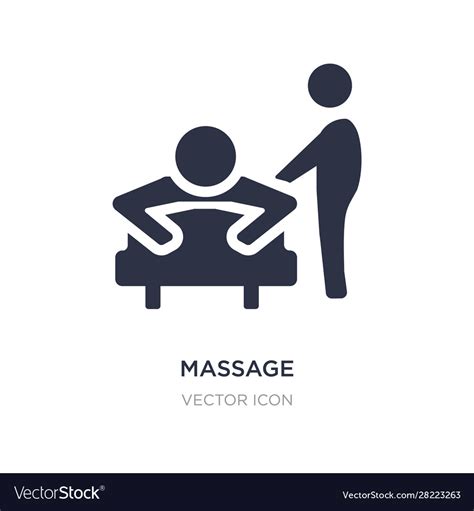 Massage Icon On White Background Simple Element Vector Image