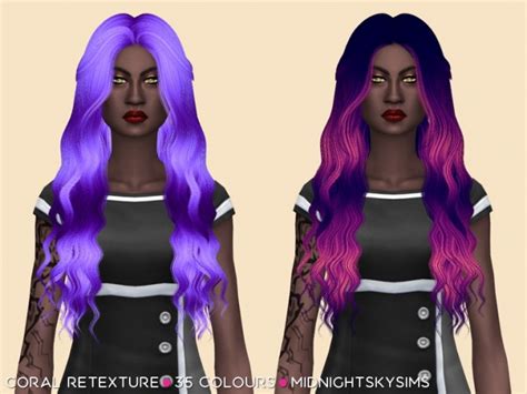 Coral Hair Retexture By Midnightskysims At Simsworkshop Sims 4 Updates