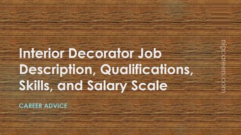 Interior Decorator Job Description Skills And Salary