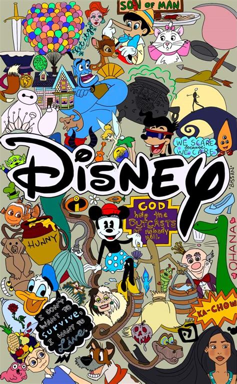 Top 162 Disney Cartoon Collage