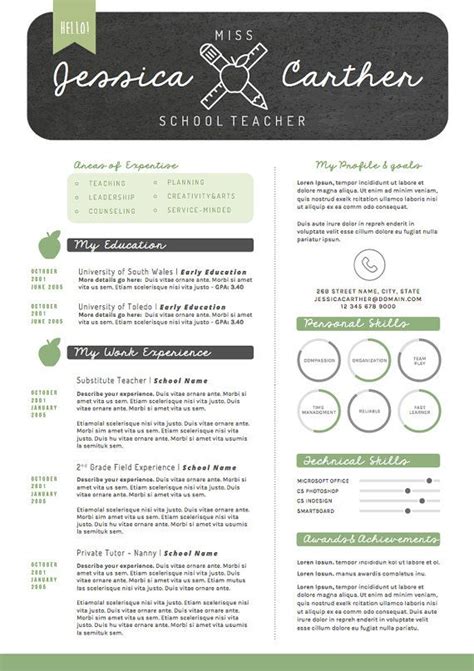 Looking for an effective teacher cover letter example? Resume Template / CV Template Cover Letter for Word 4 page ...